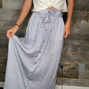 Long striped skirt